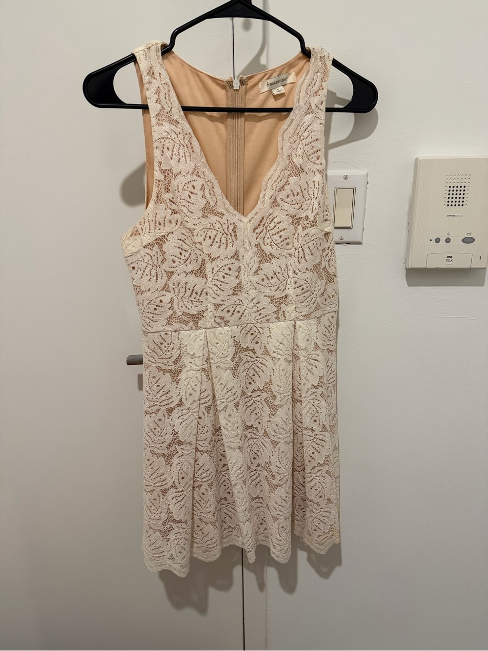 Lace V-Neck Fit & Flare Dress